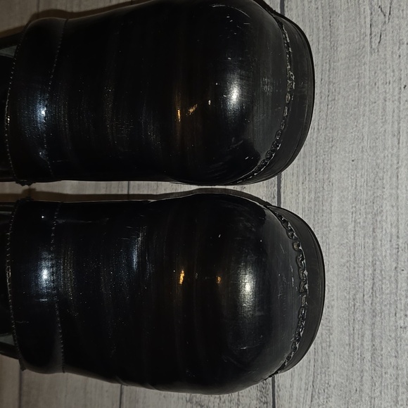 Dansko Professional Metallic Patent Leather Clogs Blue/Gray/Black Size EU 37 - Picture 4 of 9